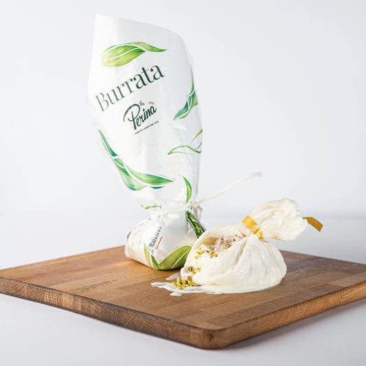 Burrata di Andria I.G.P. Mortadella e pistacchio