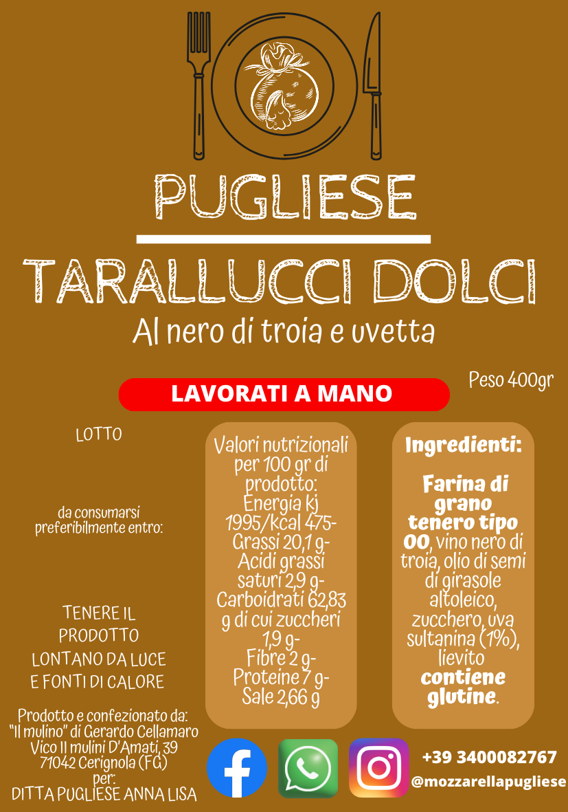 (mbriachidd) tarallucci dolci al nero di troia e uvetta