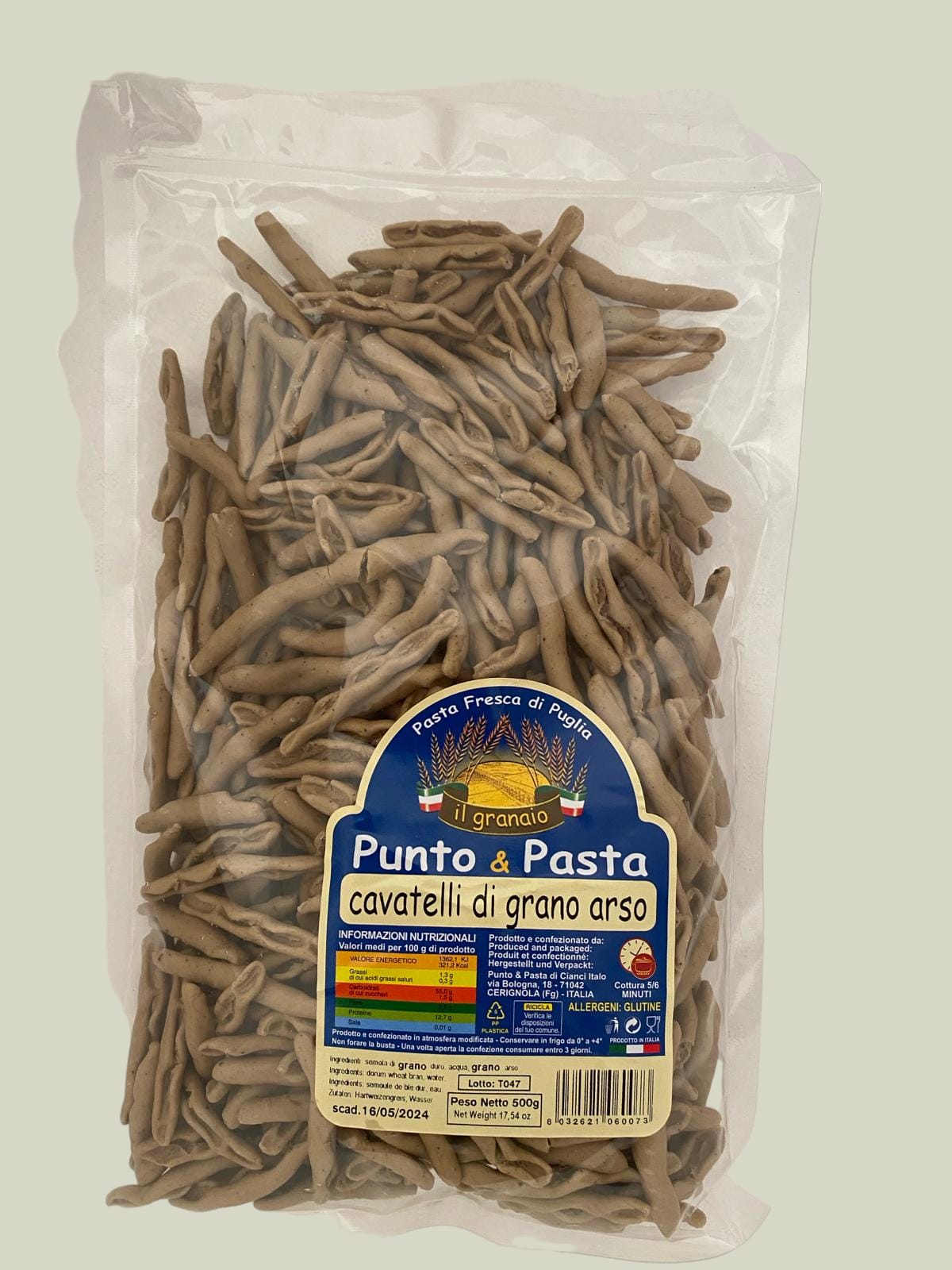 cavatelli di grano arso "punto e pasta" 500gr