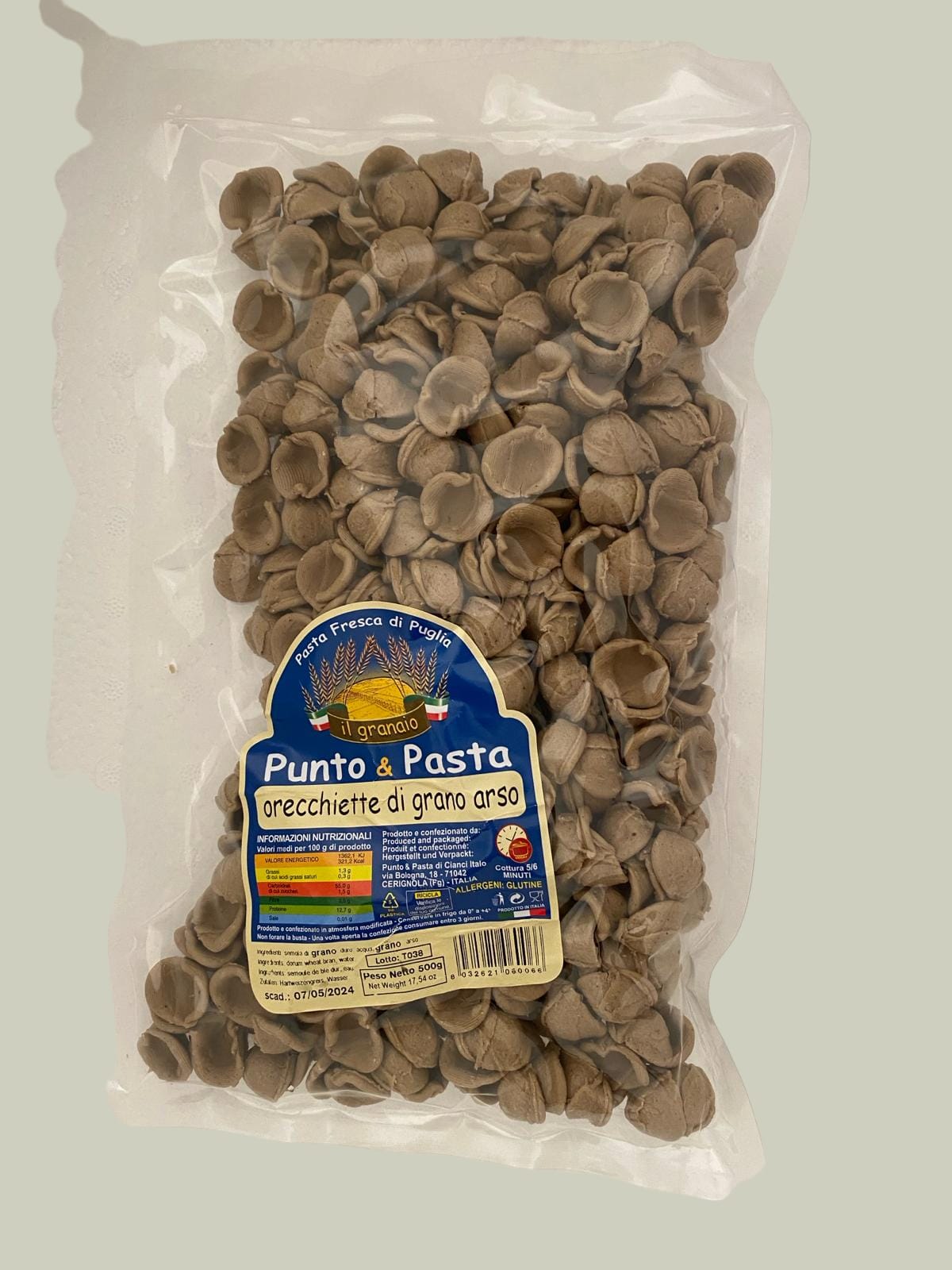 orecchiette di grano arso "punto e pasta" 500gr